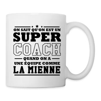On sait qu'on est un super coach - Mug blanc - blanc - Droite