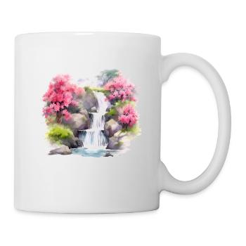 Beauté de l’eau et des fleurs - Mug blanc - blanc - Droite