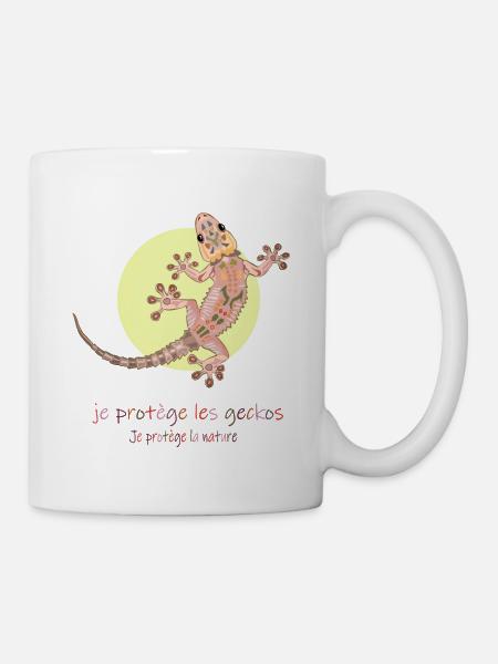 gecko protection - Mug blanc - blanc