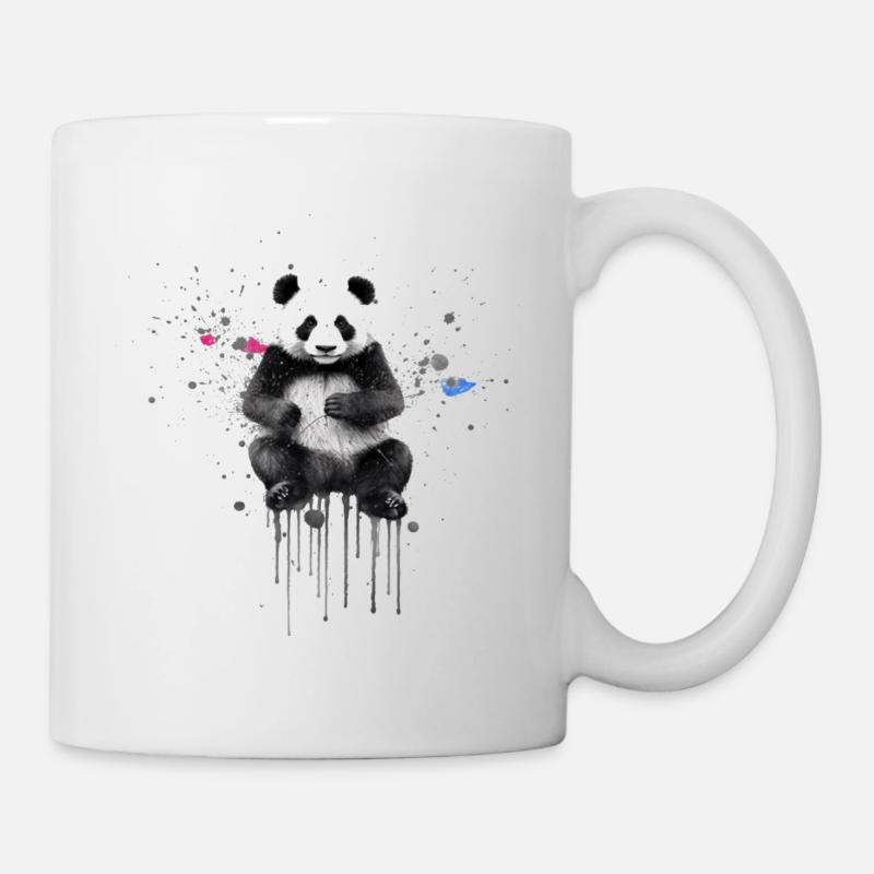cute panda graffiti - Mug - white