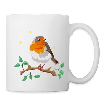 rougegorge - Mug blanc - blanc - Droite