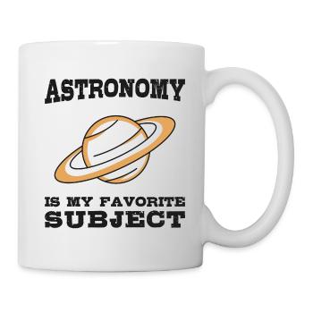 Astronomie ist mein Lieblingsthema, Planet Saturn - Tasse - Weiß - Rechts