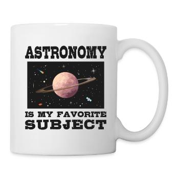 Astronomie ist mein Lieblingsthema, Planet Saturn - Tasse - Weiß - Rechts