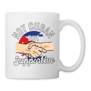 Pas cubain mais un voyageur de pays solidaire Cuba - Mug blanc - blanc - Droite