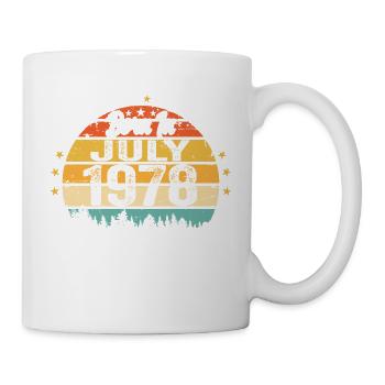 1978 Juli - Jahre Großartigkeit seit Juli 1978 - Tasse - Weiß - Rechts
