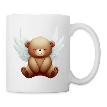Bear with angel wings, Spiritual animal design - Mug - white - Right