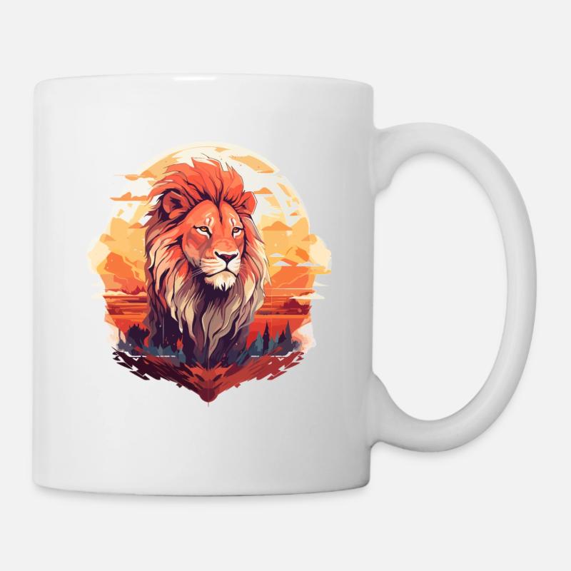 Stolzer Löwenkopf - Tasse - Weiß
