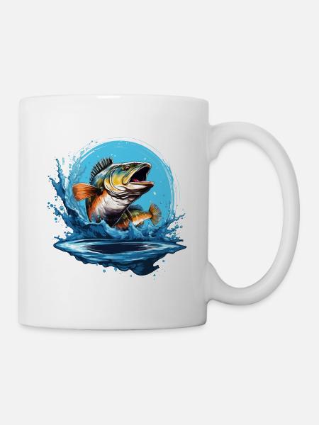 Pêche Pêche Pêche Poisson Carpe Pêche en plein air - Mug blanc - blanc