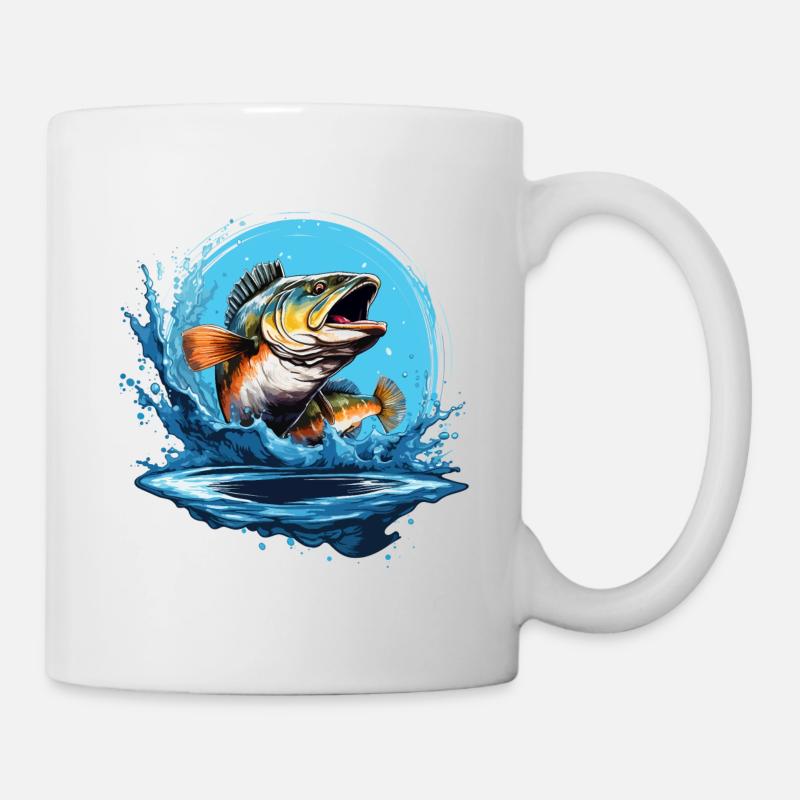 Pêche Pêche Pêche Poisson Carpe Pêche en plein air - Mug blanc - blanc