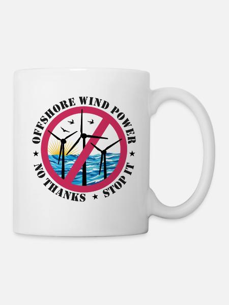 Offshore Wind Power No Thanks - Mug - white
