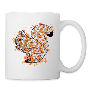 Squirrell GeomeTRIX bunt - Tasse - Weiß - Rechts