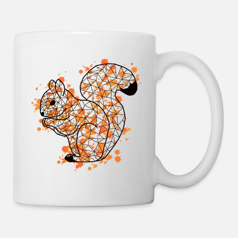 Squirrell GeomeTRIX bunt - Tasse - Weiß