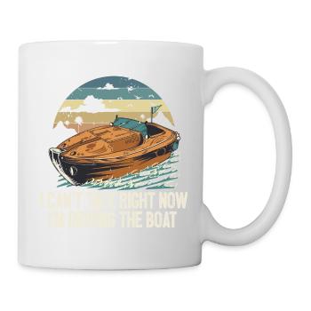 Funny Motorboating Quote I Can't Talk Right Now - Mug - white - Right