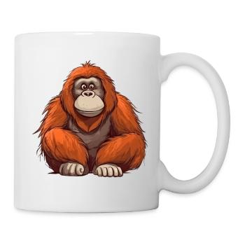 Niedlicher Orang-Utan Affe für Kinder für Kinder - Tasse - Weiß - Rechts