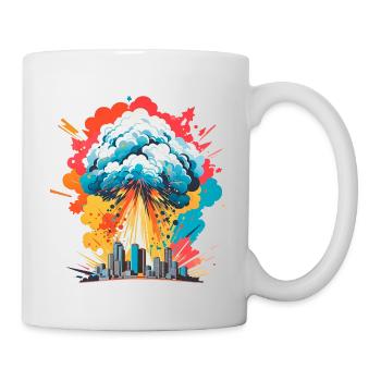 Nukleare Explosion Pilzwolke - Tasse - Weiß - Rechts