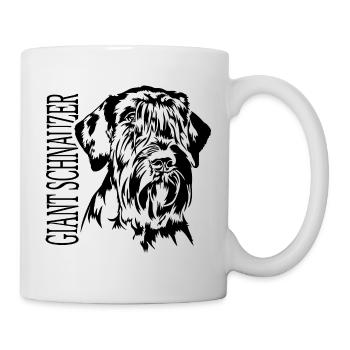 Giant Schnauzer Portrait Dog Dogs IGP Wilsigns - Mug - white - Right