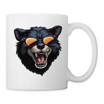 Tasmanischer Teufel mit Sonnenbrille - Tasse - Weiß - Rechts