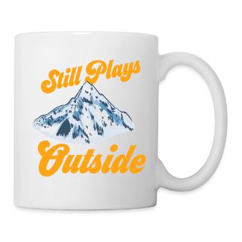 Spielt immer noch im Freien - Tasse - Weiß - Rechts