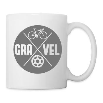 Gravel Bike Fahrrad Radfahrer Radfahrerin - Tasse - Weiß - Rechts