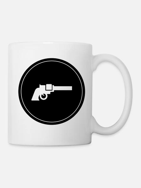 waffe symbol pistole - Tasse - Weiß