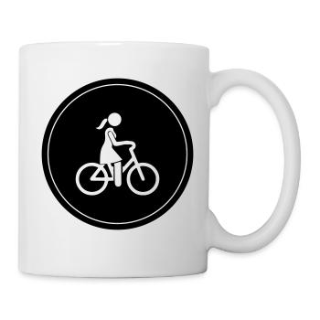 Radfahren Fahrrad Icon - Tasse - Weiß - Rechts