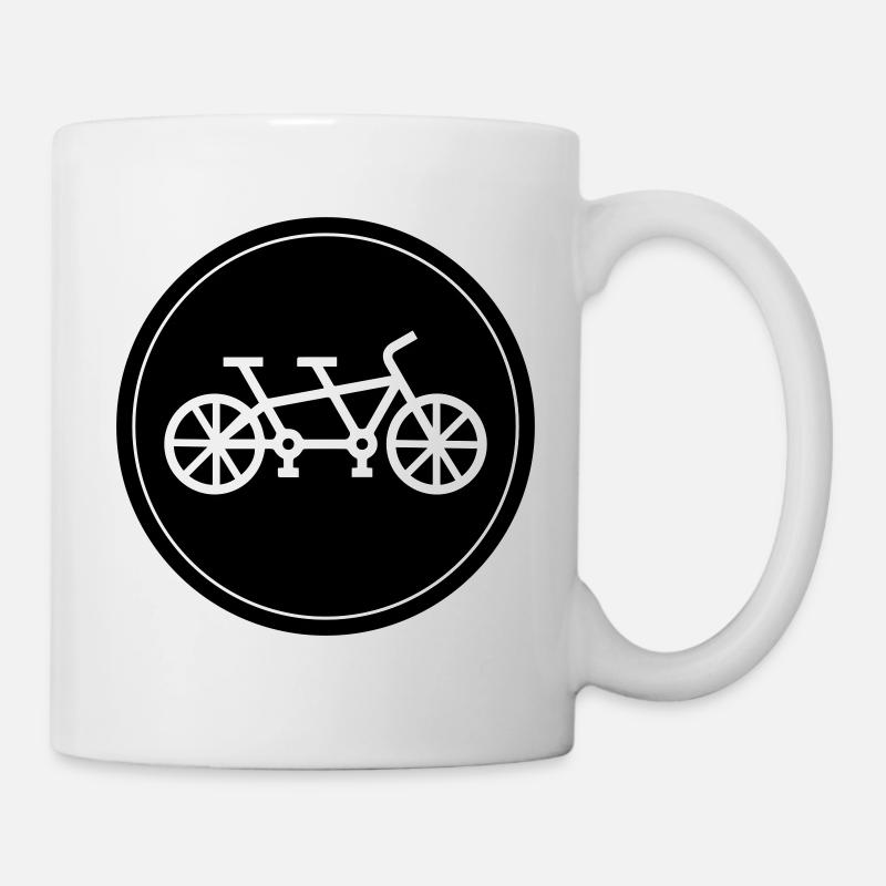 Fahrrad tandem - Tasse - Weiß