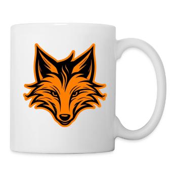 Fuchs Kopf Silhouette - Tasse - Weiß - Rechts