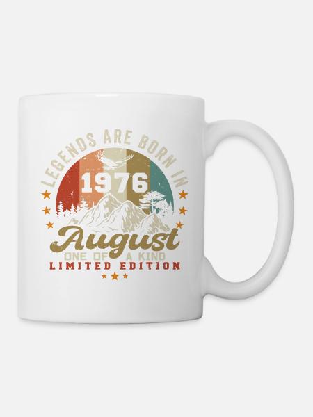 Les légendes sont nées en août 1976 août 1976 - Mug blanc - blanc