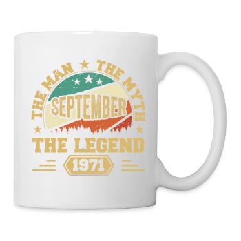 Légendaire depuis septembre 1971 Rétro 1971 Septembre - Mug blanc - blanc - Droite