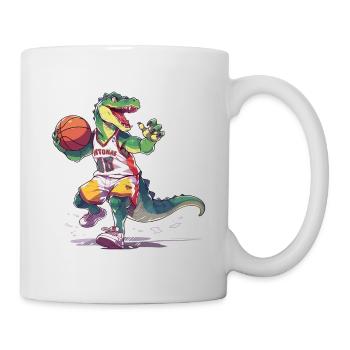 Basketball Dinosaure T-Rex Player Sports Cartoon - Mug blanc - blanc - Droite