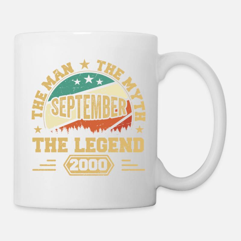 Legendär seit September 2000 Retro 2000 September - Tasse - Weiß