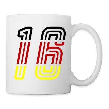 16 Symbole numérique Allemagne - Mug blanc - blanc - Droite