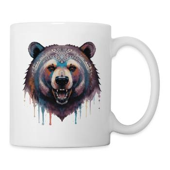 Ours tribal - Mug blanc - blanc - Droite