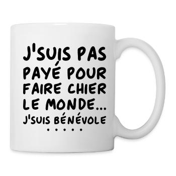 Humour Cadeau Engagé en tant que Bénévole - Mug blanc - blanc - Droite