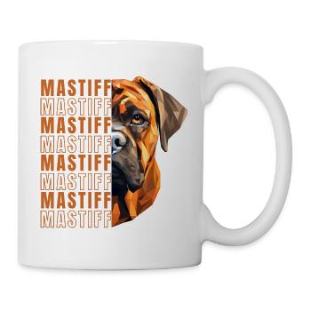 Mastiff Lover Geometry Mastiff Art - Mug - white - Right