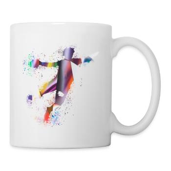 Handball, handballer, Beachhandball,Graffiti - Tasse - Weiß - Rechts