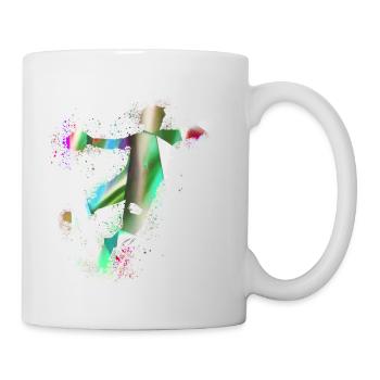 Handball, handballer, Beachhandball,Graffiti - Tasse - Weiß - Rechts