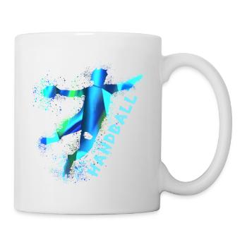 Handball, handballer, Beachhandball,Graffiti - Tasse - Weiß - Rechts