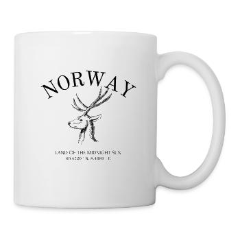 Norwegen - Elch - Oslo - Skandinavien - Tasse - Weiß - Rechts