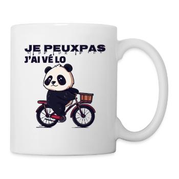 J'Peux Pas J'Ai Vélo - Mug blanc - blanc - Droite