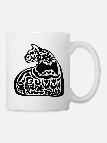 Elegant cat shape - Mug - white