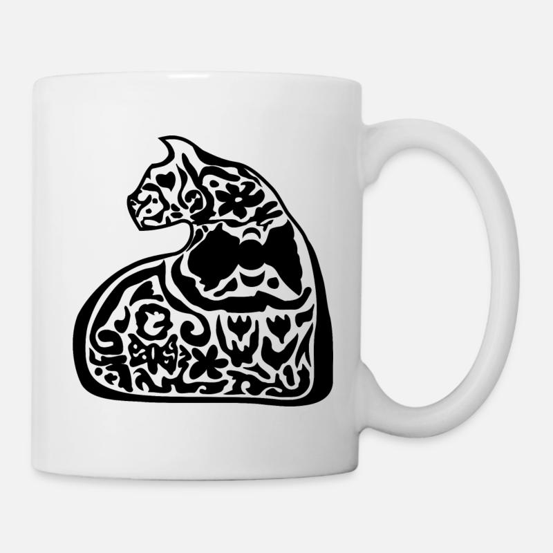 Forme de chat élégante - Mug blanc - blanc