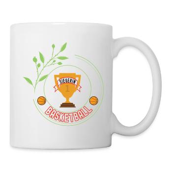 Basketballerin Siegerin Pokal Turnier Spiel Platz - Tasse - Weiß - Rechts