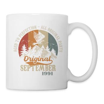 Né septembre 1991 Anniversaire Septembre 1991 - Mug blanc - blanc - Droite