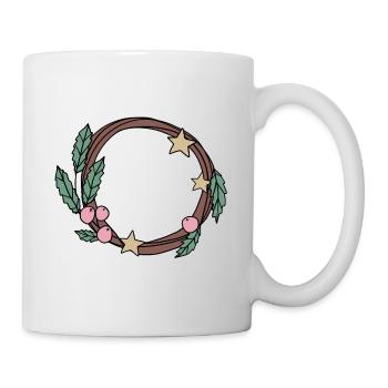 Couronne de Noël - Mug blanc - blanc - Droite