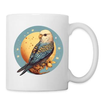 Wellensittich - Tasse - Weiß - Rechts