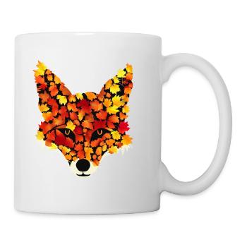 Renard des feuilles d’automne - Mug blanc - blanc - Droite