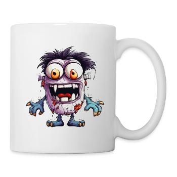 Halloween Monster Zombie Effrayant Costume d’horreur - Mug blanc - blanc - Droite