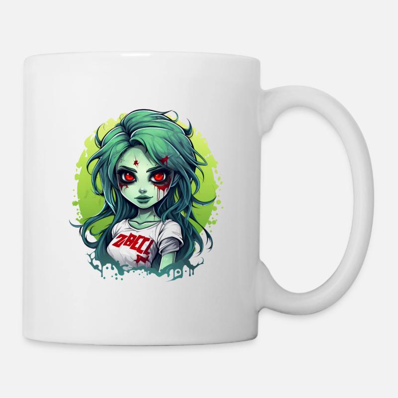 Zombie Cheerleaderin - Tasse - Weiß