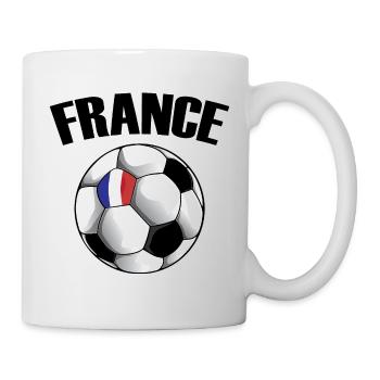 Frankreich Fußball Französische Flagge Fußball Fan - Tasse - Weiß - Rechts